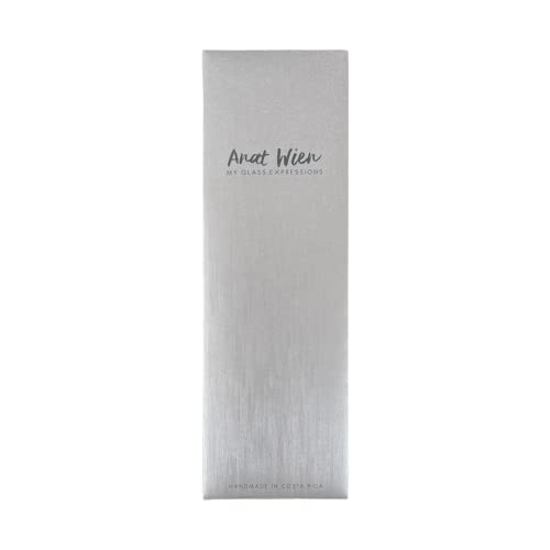 Jewish Mezuzah Handmade Glass Case - Brown Honeycomb