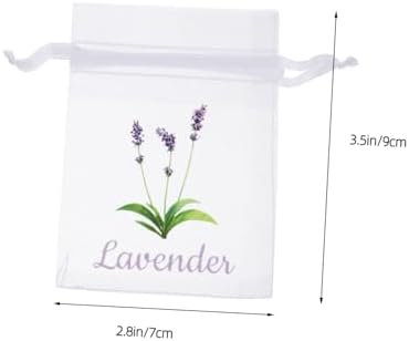 20pcs White Lavender Sachet Bags with Drawstring for Home Fragrance Storage