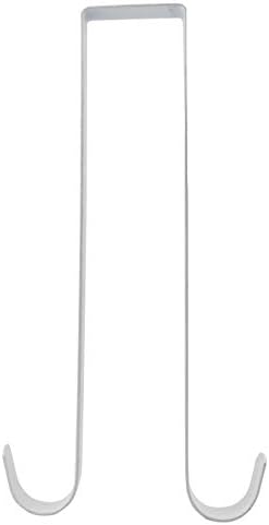 12 Inch Double Side Wreath Hanger - Over The Door Metal Hook for Christmas Wreath - Black and White