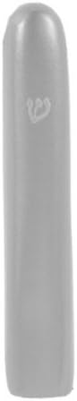 Yair Emanuel Anodized Aluminum Curved Thin Mezuzah Matte Silver