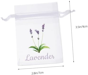 Garneck 20pcs Lavender Sachet Bags Empty Drawstring Mesh Pouches for Herbs and Dried Flowers Refillable Storage