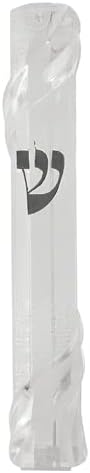 22535 15 Cm Plastic Clear Mezuzah with Rubber Plug 1