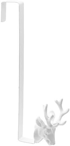 Red Co 14 Decorative Metal Door Wreath Hanger with Reindeer Tip White