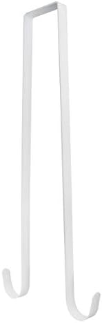 15 Inch Double Side Wreath Hanger - Over The Door Metal Hook for Christmas Wreath - Holds 2 Wreaths