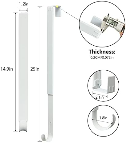 Adjustable Wreath Hanger for Door 20lbs Capacity White and Nickel