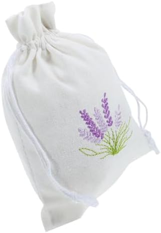 Happyyami Lavender Drawstring Cotton Sachet Bag for Fragrance Storage