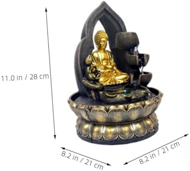 Buddha Statue Resin Tabletop Water Fountain Decor