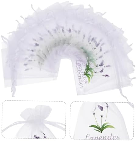 STOBAZA Dried Lavender Sachet Bags 50pcs for Home Fragrance