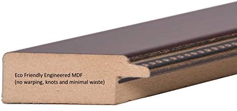 Creative Picture Frames 85x11 Empire Mahogany Diploma Frame with White Mat Glass Easel and Wall Hangers