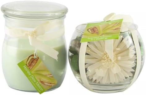 Fragrant Delights Honeydew Melon Candle and Potpourri Set