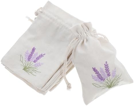 Gatuida 10 Pack Empty Drawstring Sachet Bags Lavender Decorative Packaging Holders