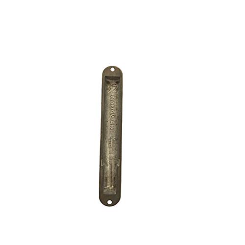 Light Blue Purple Pewter Mezuzah Case with Grapes Design