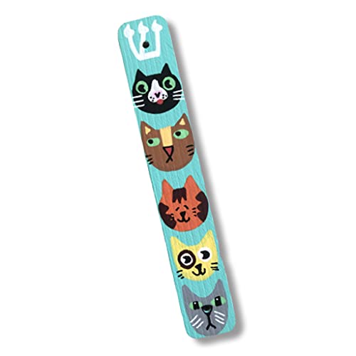 Cat Mezuzah Childrens Scroll Case Door Blessing