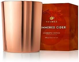 Thymes Simmered Cider Scented Candle - Rose Gold Jar 2 oz