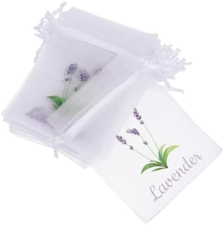 Garneck Lavender Storage Bags 50pcs Drawstring Pouches for Fragrance Tea Loose Items