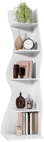 LITTLE TREE 5-Tier Wall Corner Bookshelf