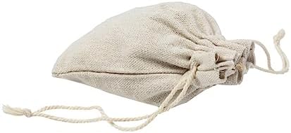 SHOWERORO 4pcs Cotton Drawstring Sachet Bags for Tea and Fragrance