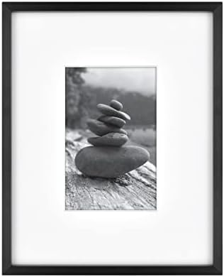 MCS Foundry Metal 8x10 Picture Frame with Hinge Easel Back - Black