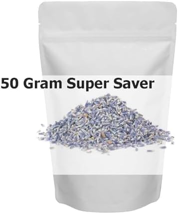 JVNX Dried Lavender Flowers 50g Pouch for Aromatic and Decorative Use