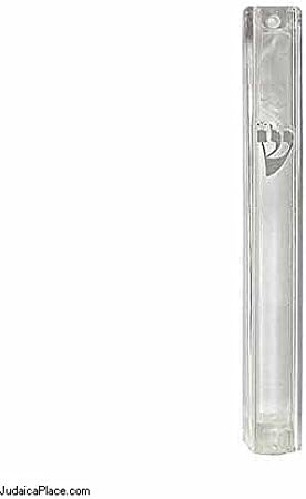 Judaica Place Art Judaica Mezuzah Cover Clear Plastic 10cm