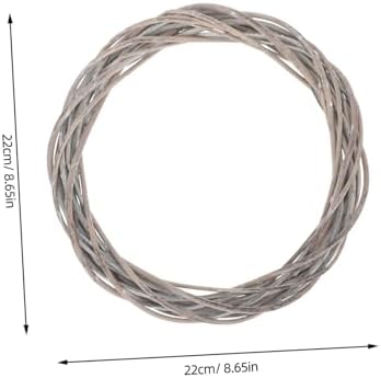 Luxshiny 2pcs Christmas Woven Rattan Decoration Wreath Prop