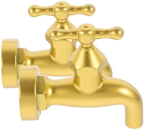 LOGOFUN 2pcs Gold Floating Tap Fountain Desk Decor Kit