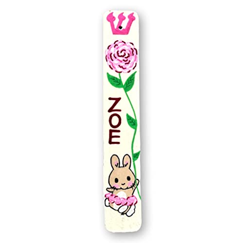 Lea Joelle Bunny Rose Mezuzah Kids Room Decor
