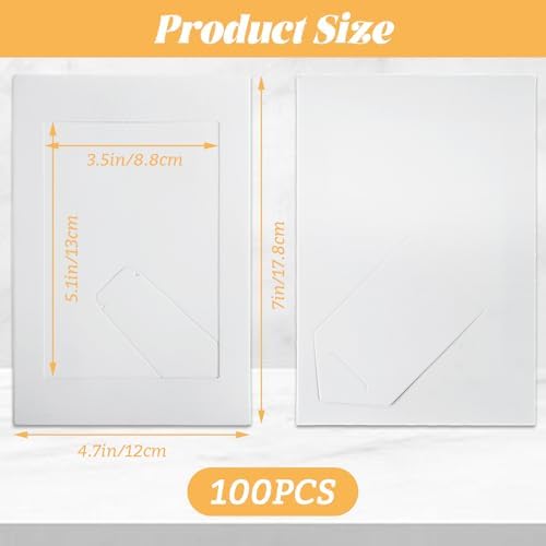 100Pcs Paper Picture Frames with Easel Stand for DIY and Events
