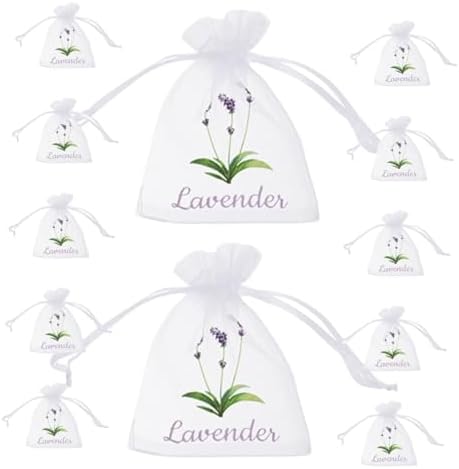 MAGICLULU 50pcs Lavender Sachet Bags Breathable Mesh Storage Pouches