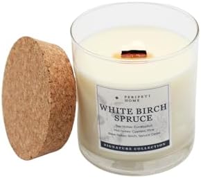PERIPETI Home White Birch Spruce Scented Candle