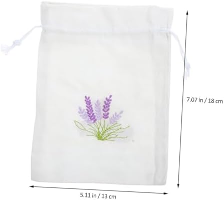Happyyami Lavender Drawstring Cotton Sachet Bag for Fragrance Storage