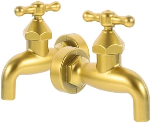 LOGOFUN 2pcs Gold Floating Tap Fountain Desk Decor Kit