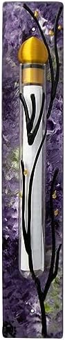 Hand Painted Mezuzah Case with Printed Scroll 625 Inch