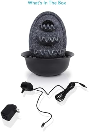 SereneLife 3-Tier Desktop Electric Fountain with LED Lighting