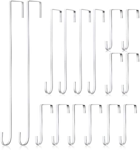Hotop 16 Piece Christmas Wreath Hanger Hooks Over Door