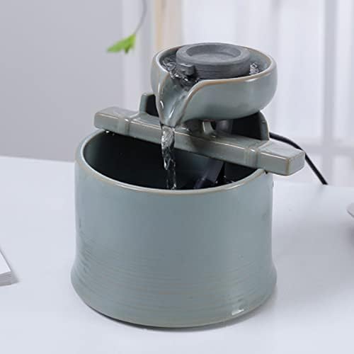 JOYNOW Tabletop Fountain Mini Ceramic Indoor Fountain