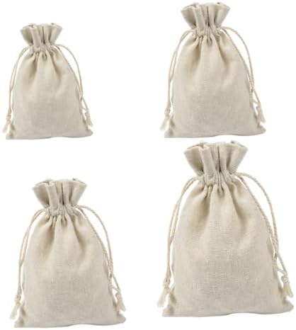 CLISPEED 4pcs Cotton Drawstring Sachets Lavender Fragrance Bags