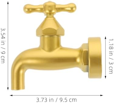 LOGOFUN 2pcs Gold Floating Tap Fountain Desk Decor Kit