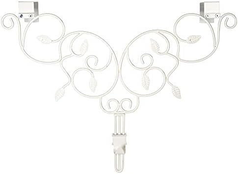 Adjustable Front Door Wreath Hanger - White