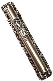 Jerusalem Jewish Pewter Mezuzah Made in Israel