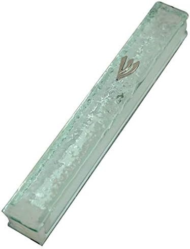 Glass Mezuzah Case for Door - Outdoor Placement