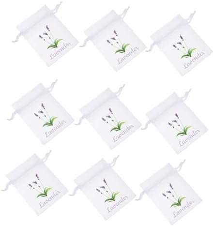 Garneck 20pcs Lavender Sachet Bags Empty Drawstring Mesh Pouches for Herbs and Dried Flowers Refillable Storage