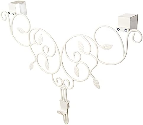 Adjustable Front Door Wreath Hanger - White