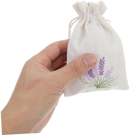 Cabilock 10pcs Lavender Muslin Scented Sachet Bags with Drawstring