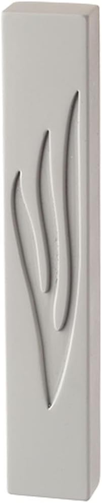 Modern Gray Polymer Concrete Mezuzah Case - Contemporary Jewish Home Gift 1