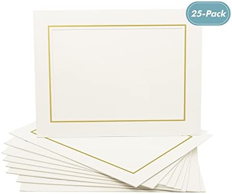 Golden State Art 25 Pack 5x7 Photo Frame Cards with Easel