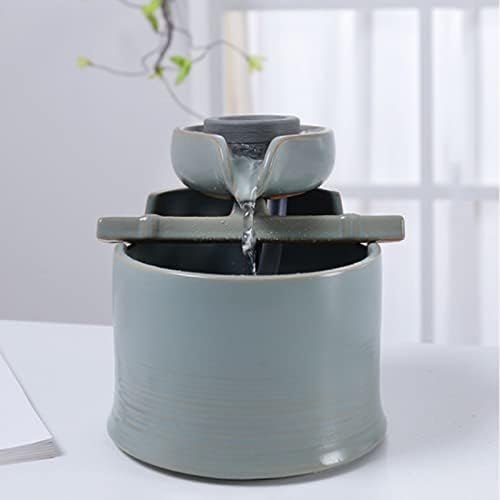 JOYNOW Tabletop Fountain Mini Ceramic Indoor Fountain
