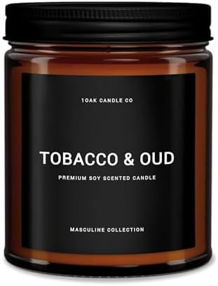 1OAK Tobacco Oud Scented Candle Jar 7oz 40hr Burn Time Soy Wax