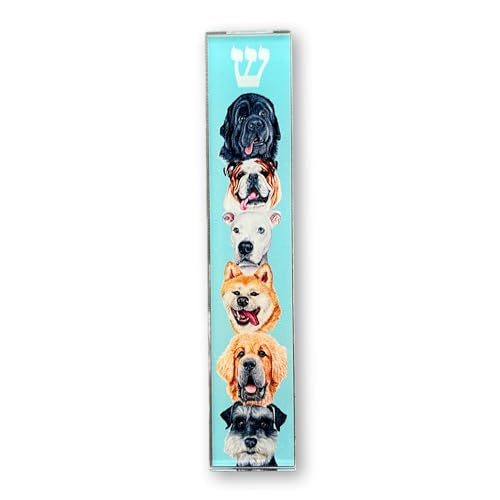 Dog Mezuzah Scroll Case Acrylic Aluminum Waterproof