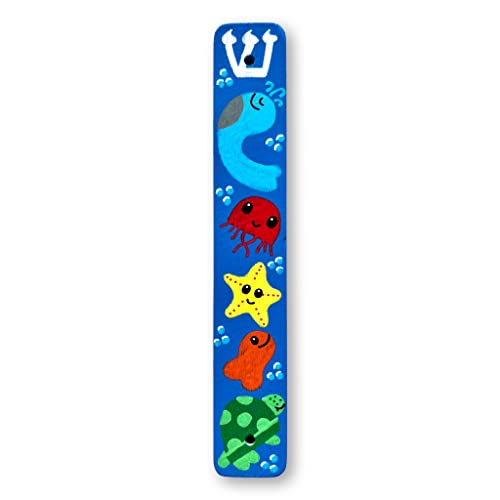 Sea Creatures Mezuzah Scroll Case